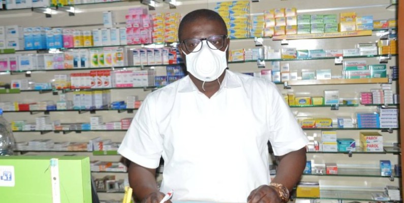 Dr Ouattara Kanigui, président de l’Union nationale des pharmaciens privés de Côte d’Ivoire. (Julien Monsan)