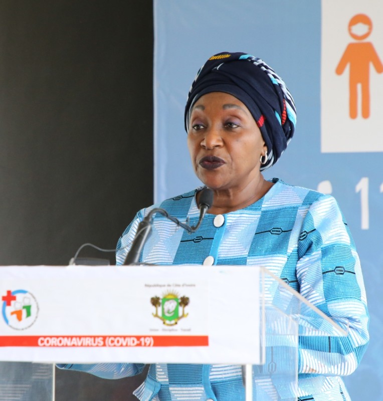 


Raymonde Goudou-Coffie, ministre de la Modernisation de l’administration et de l’Innovation du service public, ministre par intérim de la Culture et de la Francophonie, (ph: PORO DAGNOGO)