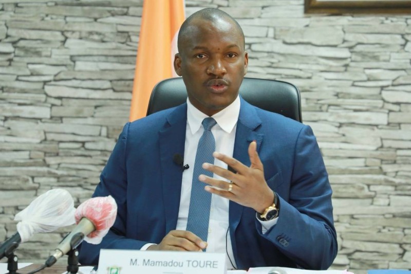 Le ministre de la Promotion de la Jeunesse et de l’Emploi des Jeunes, Mamadou Touré, lors de la conférence de presse du lundi 20 avril. (DR)