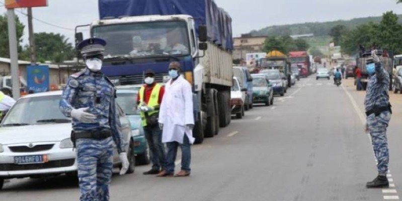 Un dispositif pour le contrôle, dans le cadre de l'isolement d'Abidjan. (Dr)