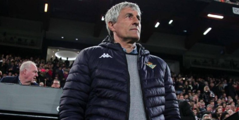 L'entraîneur du FC Barcelone, Quique Setién. (DR)