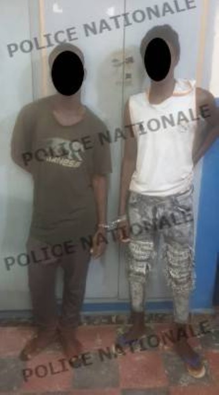Les deux individus interpellés par la Police. (DGPN)