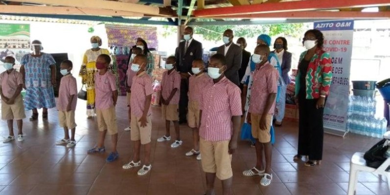 L'entreprise Azito O&M a offert des kits à l'Orphélinat garçons de Bingerville. (Dr)