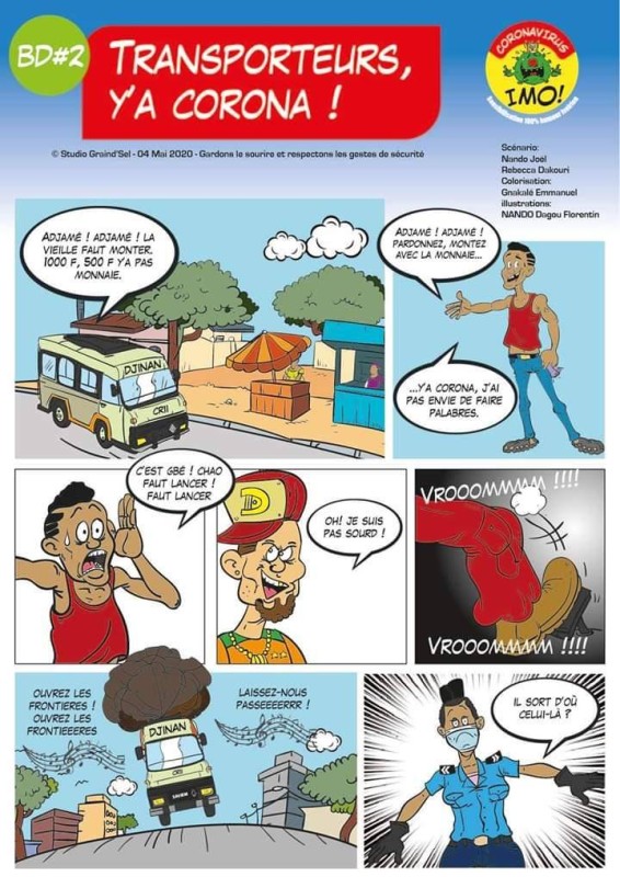 La bande dessinée est un puissant moyen de sensibilisation contre le coronavirus. (Dr)
