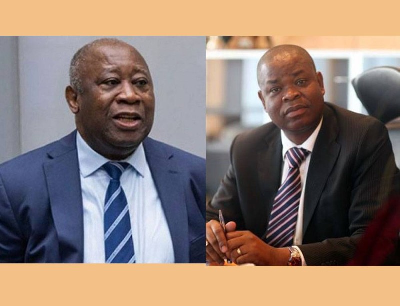 L'ex-Chef de l'Etat, Laurent Gbagbo et son porte-parole, Justin Katinan Koné