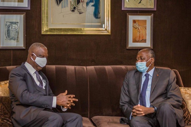 Le Premier ministre Amadou Gon Coulibaly et SEM Maurice Kouakou Bandaman