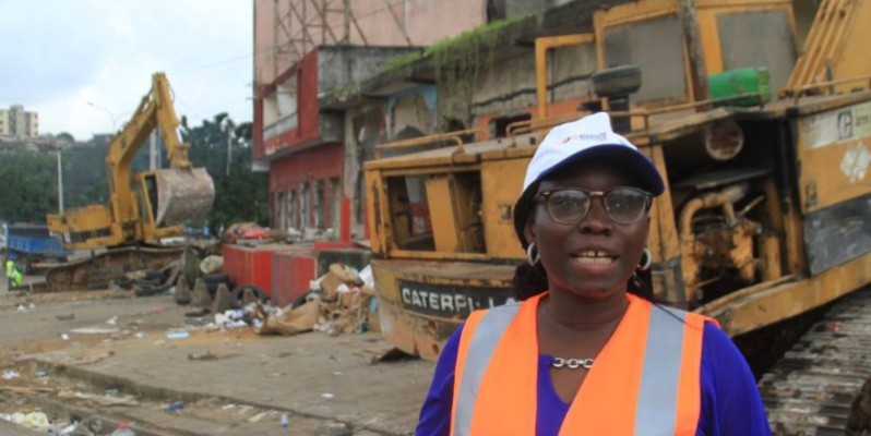L'opération a été supervisée par Mme Coulibaly Salimata Tiégbala, coordonnateur adjoint du projet de transport urbain d’Abidjan (Ptua). (Photo : Sébastien Kouassi).