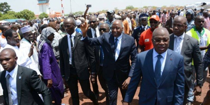 Amadou Gon Coulibaly en visite à Korhogo, sa ville natale, après sa nomination au poste de Premier ministre.(DR)