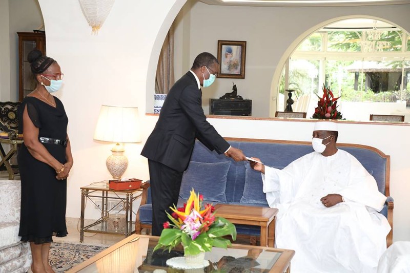 Le ministre d’État, secrétaire général de la Présidence du Bénin, porteur d'un message de condoléance au Président Alassane Ouattara (Ph : Bosson Honoré) 