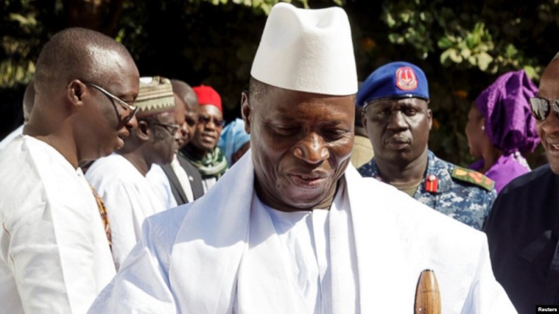 L’ancien président gambien Yaya Jammeh à Banjul en janvier 2017. (DR)