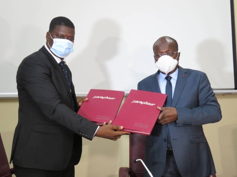 Le président de la Pnci, Joel Nianzou et le président Cci-ci, Touré Fama (DR)