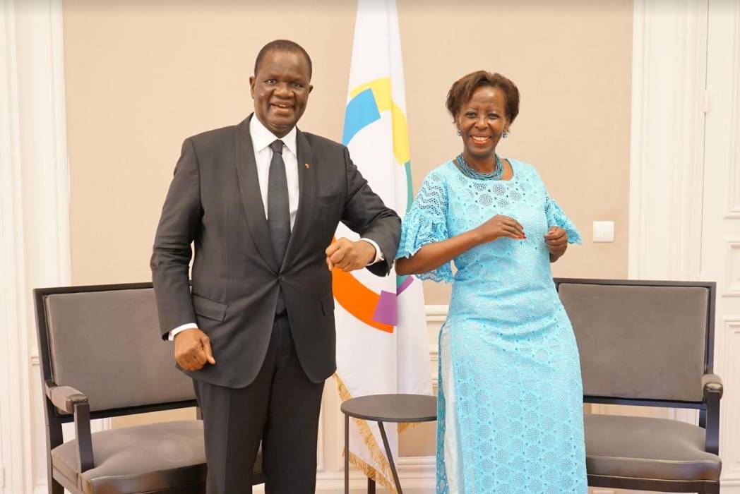 Le Président de l’APF et la Secrétaire générale de l'OIF
