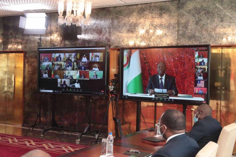 Alassane Ouattara, le Chef de l'Etat ivoirien, ce lundi 27 juillet 2020