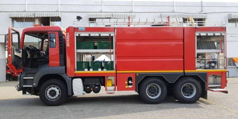 Un des véhicules acquis par les sapeurs-pompiers militaires. (GSPM)