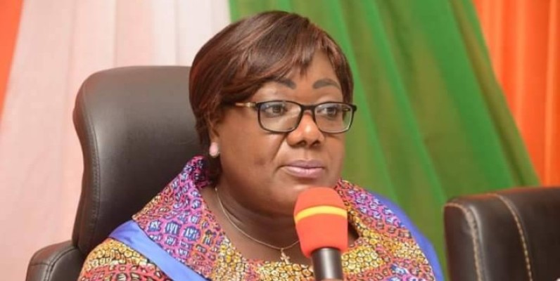 Anne Désirée Ouloto a fait le point des projets réalisés dans la région du Cavally. (DR)