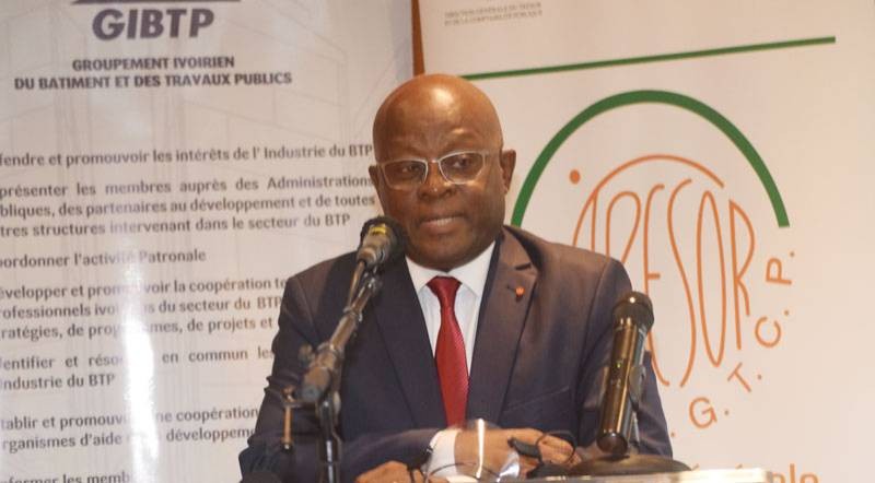 Philippe Eponon, président du Groupement ivoirien du bâtiment et des travaux publics. (DR)