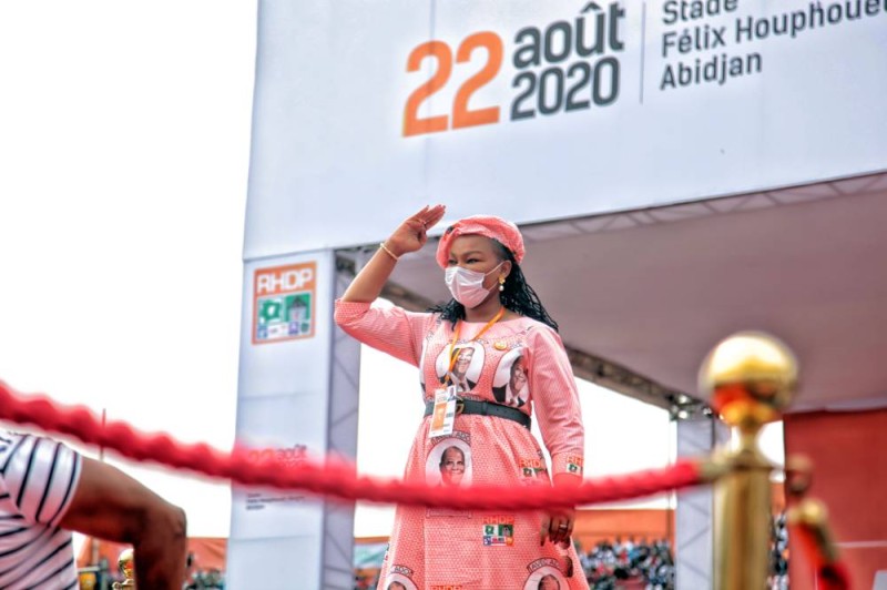 La présidente de la jeunesse féminine et professionnelle du Rhdp (JFPRHDP), Mme Nasseneba Touré (Ph: R D).