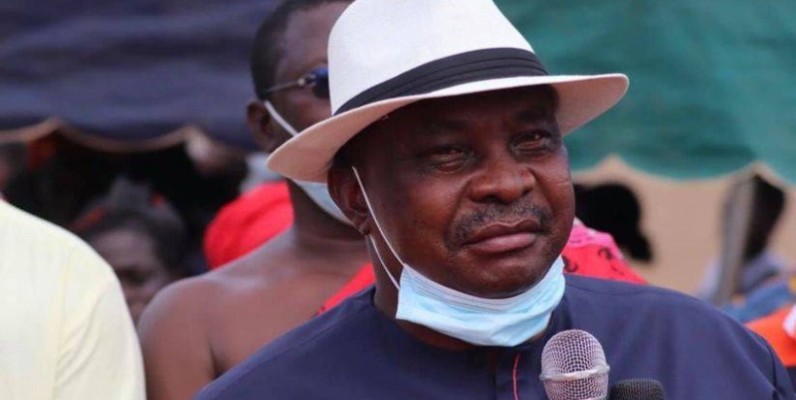 Le porte-parole principal du Rhdp, Kobenan Kouassi Adjoumani, à Bagaséou. (DR)