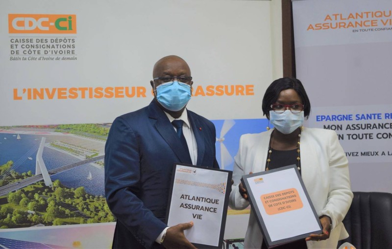 M. Lassina Fofana, directeur général de la CDC-CI et Mme Estelle Tagnongoh Traoré, directrice générale de AAVie (DR)