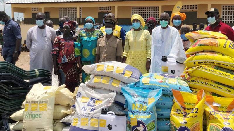 Quarante coopératives de femmes de Boundiali ont reçu du matériel de la part de la Fondation MTN-CI. (DR)