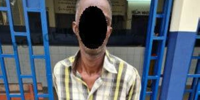 L'individu appréhendé pour violence sur mineure. (Dgpn)