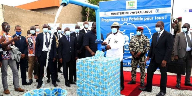 Alassane Ouattara, le Chef de l'Etat, lors de l'inauguration. (DR)