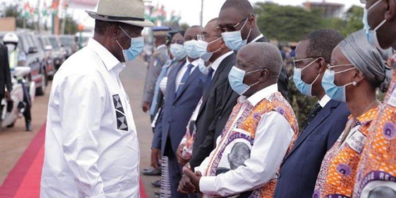En visite d'Etat dans la Marahoué, Alassane Ouattara prône la paix à Zuénoula. (DR)