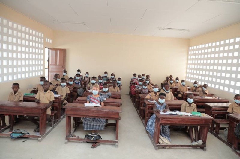 L'une des salles de classe offertes. (DR)