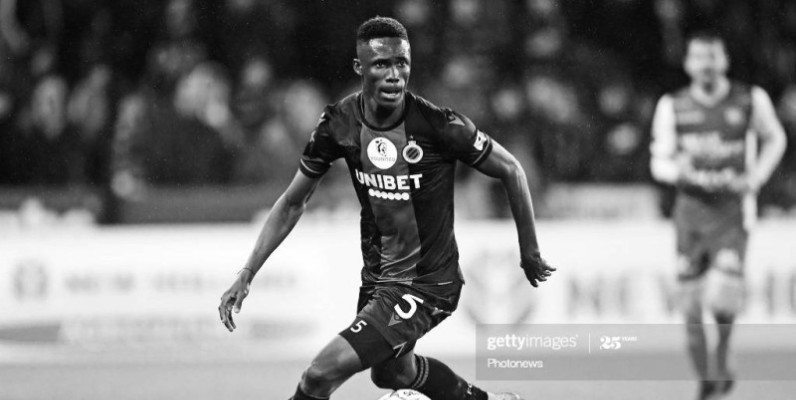 BRUGGE, BELGIUM - DECEMBER 26 : Odilon Kossounou defender of Club Brugge in action during the Jupiler Pro League match between Club Brugge and SV Zulte Waregem at the Jan Breydel stadium on December 26, 2019 in Brugge, Belgium, 26/12/2019 ( Photo by Nico Vereecken / Photo News
via Getty Images)