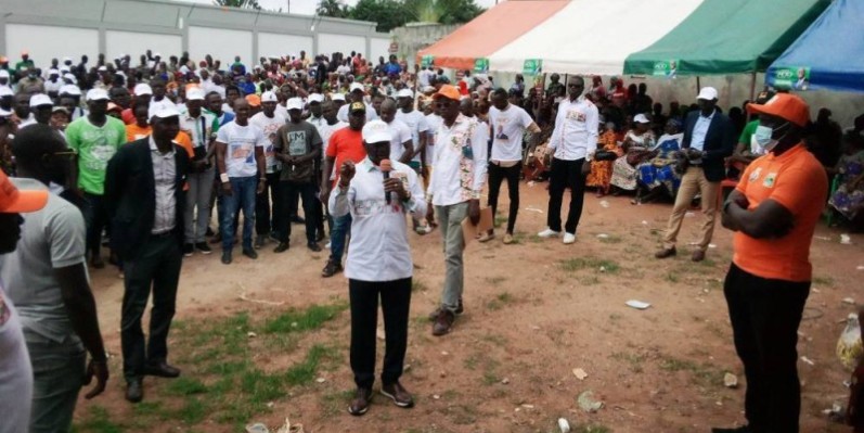 Bictogo mobilise à Agboville pour la victoire du candidat Alassane Ouattara. (Dr)