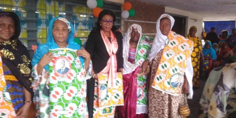 M’Bahia Maférima Bamba est allée galvaniser les militants d'Abobo Banco. (Dr)