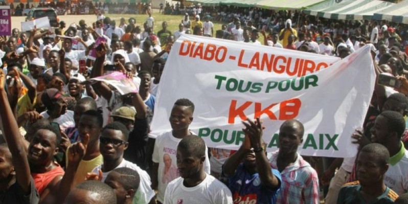 Le candidat KKB a été accueilli par une foule de jeunes. (Dr)