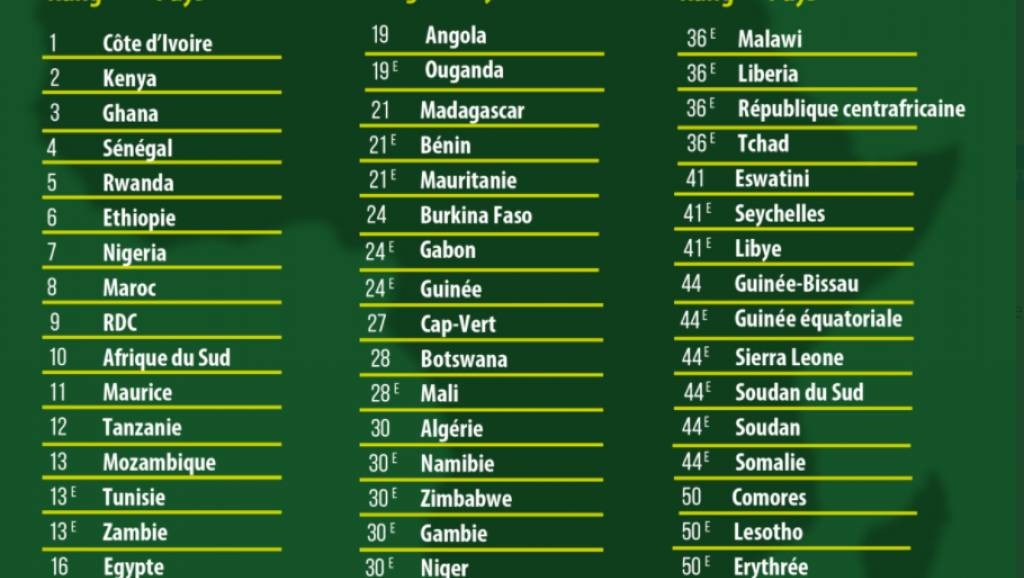 Classement des pays africains les plus attractifs. (Dr)