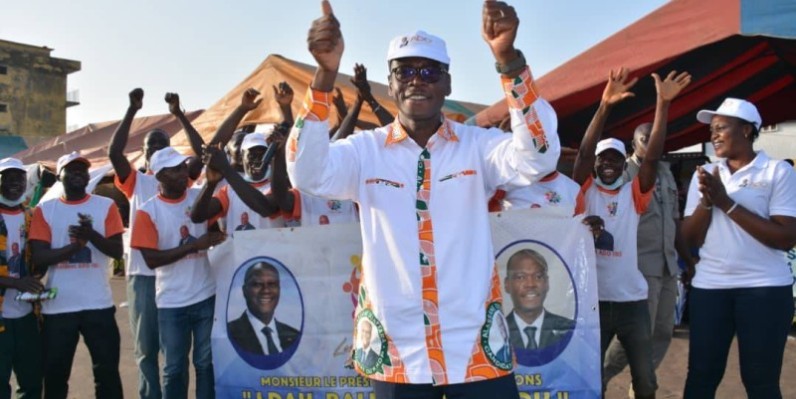 Epiphane Zoro Ballo, coordonnateur régional Rhdp dans la Marahoué, se félicite du vote massif de ses parents en faveur du Président Ouattara lors de l'élection présidentielle. (Dr)