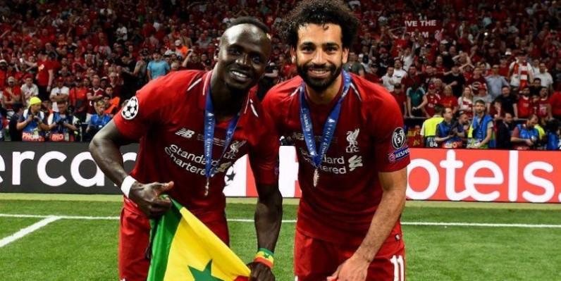 Sadio Mané et Mohamed Salah, tous deux joueurs de Liverpool. (DR)