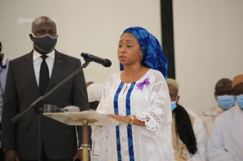 Mme Diagne MBengue, au nom du personnel d’Ivosep a présenté Sidy, l’entrepreneur. (Photos : Dr)