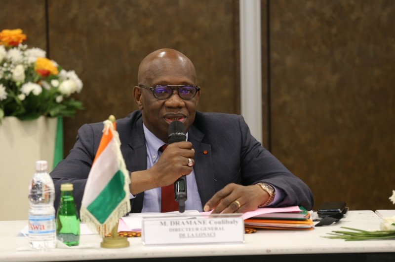 Dramane Coulibaly, directeur général de la Lonaci, lors de son allocution de clôture. (Photo : DR)