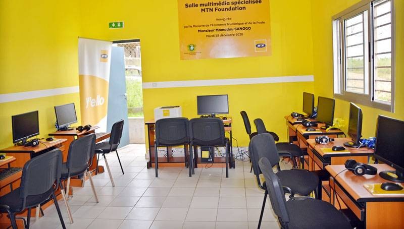 La salle multimédia offerte par la Fondation Mtn-ci. (Dr)