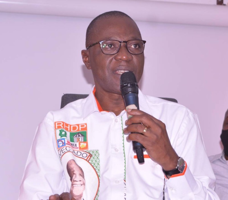 Le ministre des Transports, Amadou Koné, patron de l'alliance des houphouetistes dans la région de Gbêkê