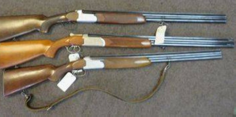 Un lot de fusils calibre 12. (Dr)