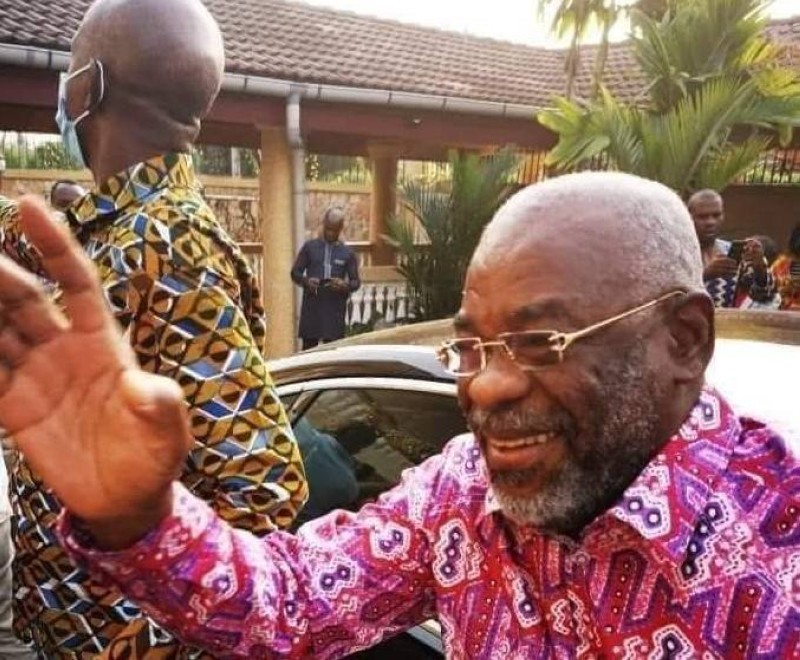 Pascal Affi N'Guessan, le président du FPI, après sa libération (DR)