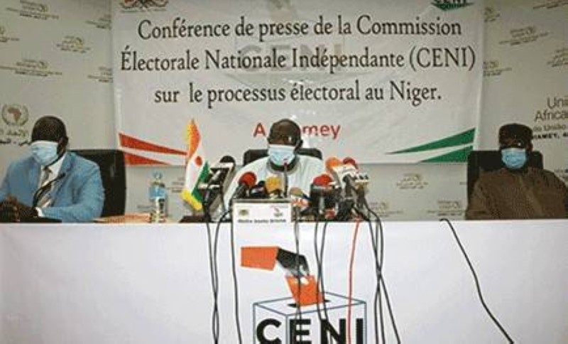 La conférence de presse de la Commission électorale nationale indépendante (Céni). (DR)