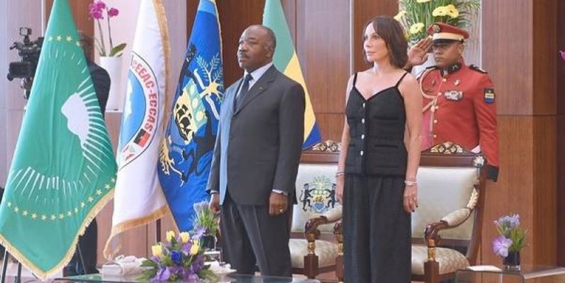 Le Président gabonais et son épouse. (DR)