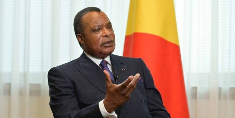 Le président congolais Denis Sassou Nguesso 
