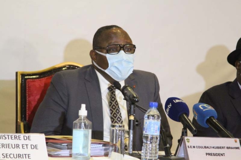Le président de la Cei, Ibrahime Coulibaly-Kuibiert. (Photo : Véronique Dadié)