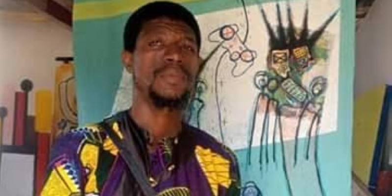 Le peintre Gbédé N'guessan Emile Auguste alias G.NEA. (DR)