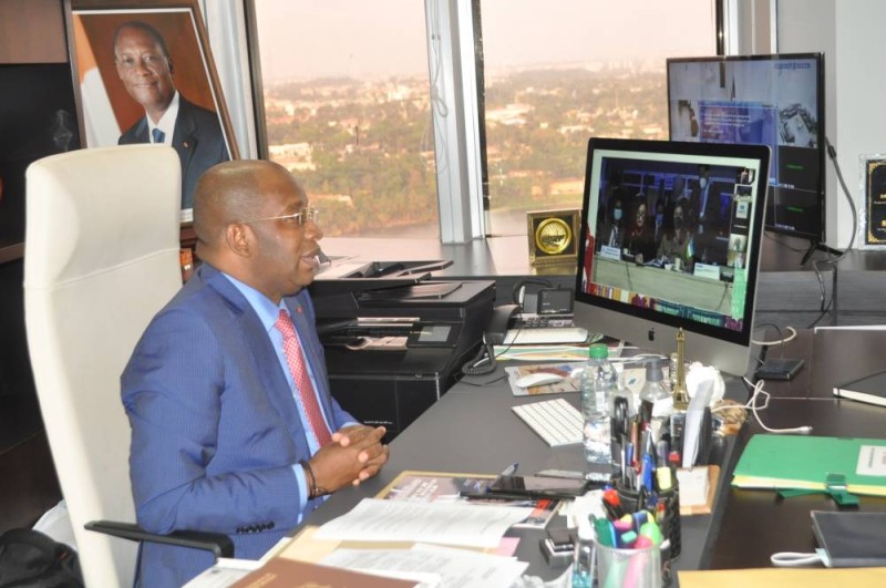 Le Ministre Siandou Fofana, a participé par visioconférence, de son cabinet à Abidjan, à la 113e session du Conseil exécutif de l’Organisation mondiale du tourisme (Omt). DR