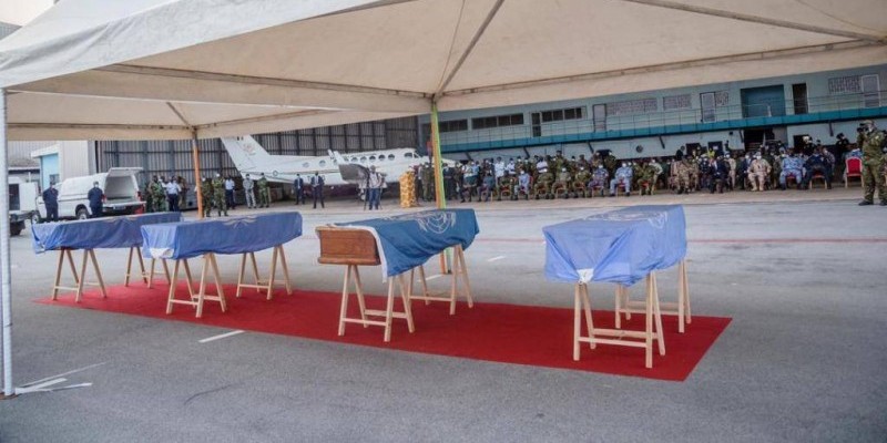 L'arrivée des dépouilles des soldats ivoiriens tués au Mali. (DR)