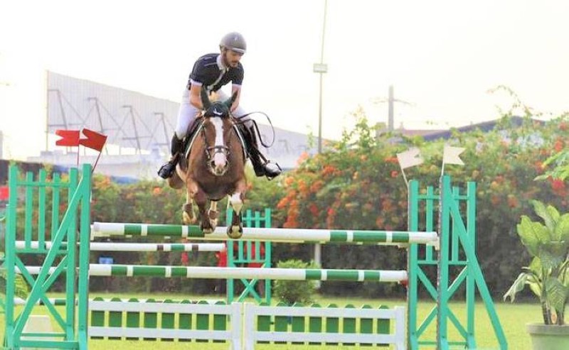 Romain Boyer a remporté le 120 cm à domicile, à Horse Academy. (DR)