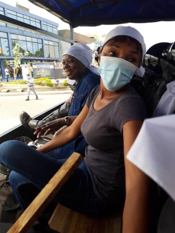 Quelques militantes du Mouvement (GPS), lors de leur arrestation. (Dr)